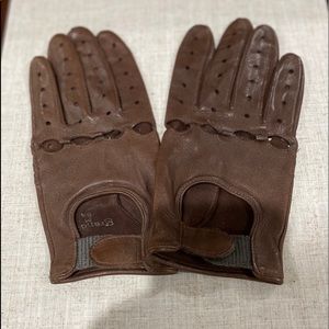 Men’s Brown Genuine Leather Gloves Size:Medium